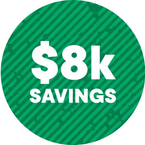 Eight thousand savings
