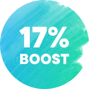 17% boost